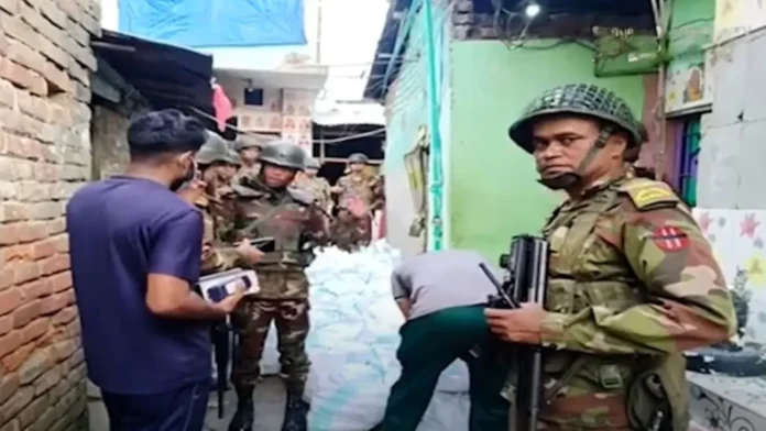 বগুড়ায় সেনাবাহিনীর মাদকবিরোধী অভিযান
