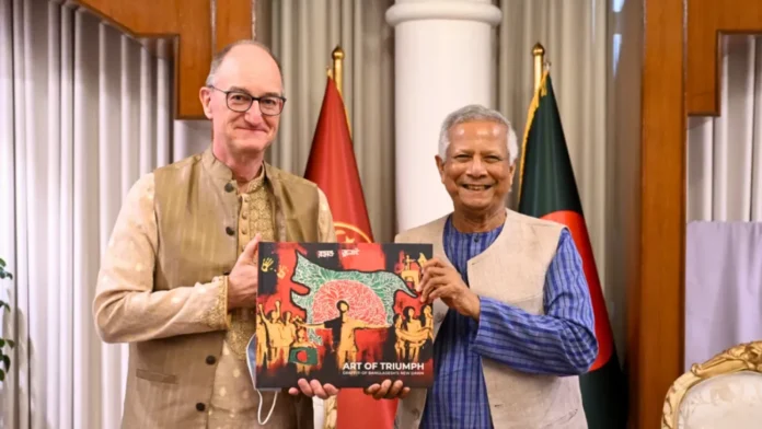 বিদায়ী জার্মান রাষ্ট্রদূতের সঙ্গে প্রধান উপদেষ্টার সৌজন্য সাক্ষাৎ