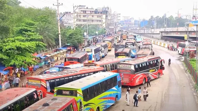 ঢাকা-টাঙ্গাইল মহাসড়কে ২৩ কিলোমিটার যানজট