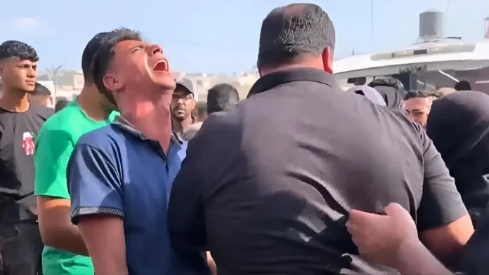 near Gaza aid site