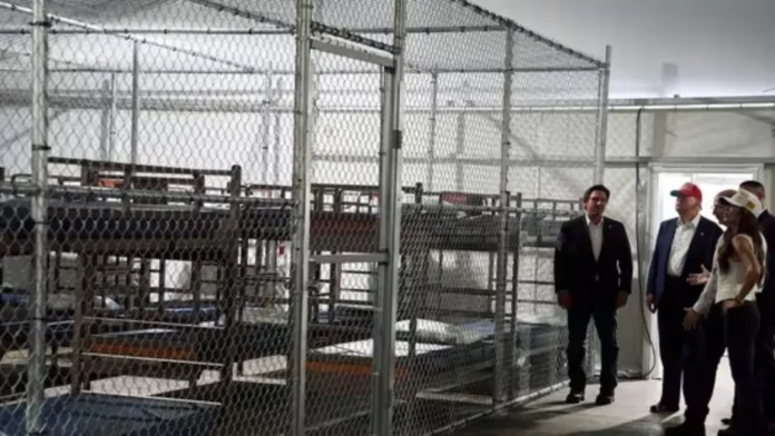 ফ্লোরিডার অভিবাসী ডিটেনশন সেন্টারে ট্রাম্পের কড়া বার্তা, 'আলিগেটরই নিরাপত্তাকর্মী'