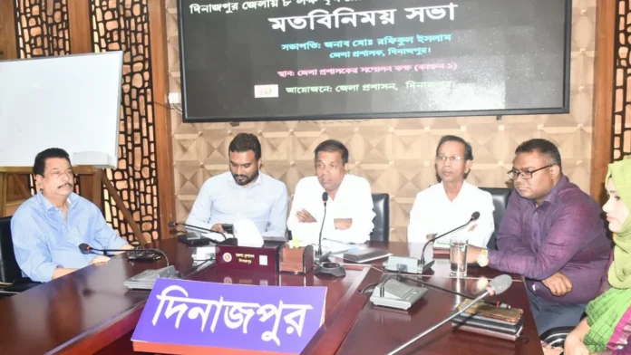 দিনাজপুরে একদিনে ৮ লাখ গাছ রোপণের উদ্যোগ