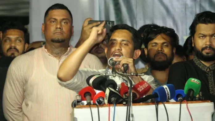 রাজশাহীতে সারজিস আলমের বক্তব্য, ‘স্বপ্ন পূরণ হয়নি, লড়াই চলবে’