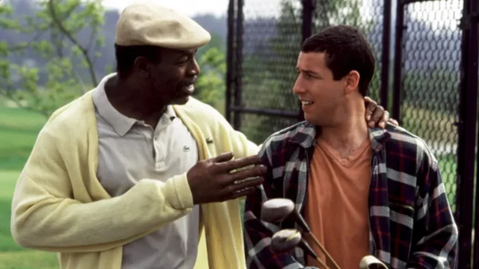 Carl Weathers and Adam Sandler in 'Happy Gilmore.'