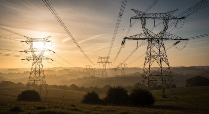 ভারত থেকে বাংলাদেশে আসা আদানির বিদ্যুৎ সঞ্চালন লাইনের দৃশ্য - প্রতীকী চিত্র।