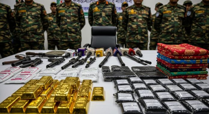 বিজিবির অভিযানে জব্দকৃত চোরাচালান পণ্যের প্রতীকী চিত্র।