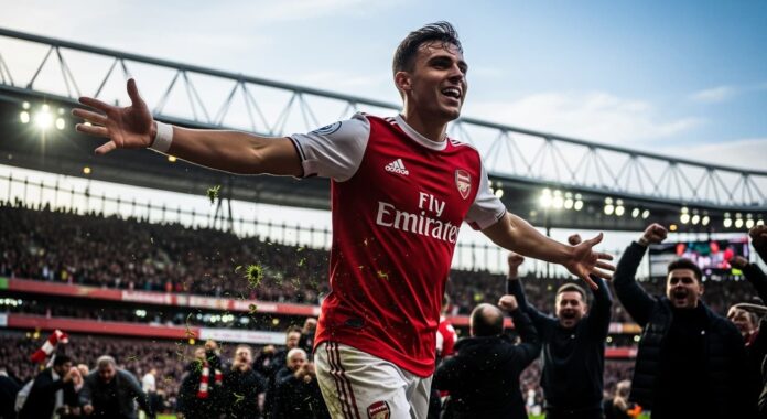 সান্ডারল্যান্ডের বিপক্ষে গোল করার পর আর্সেনাল খেলোয়াড়দের উল্লাস - প্রতীকী চিত্র।