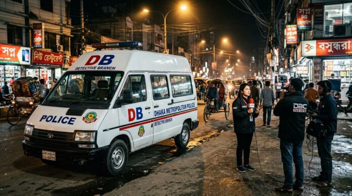 সাবেক ডিআইজি আব্দুল জলিল মণ্ডলের গ্রেপ্তারের ঘটনার প্রেক্ষাপটে ডিবি পুলিশের একটি প্রতীকী চিত্র।