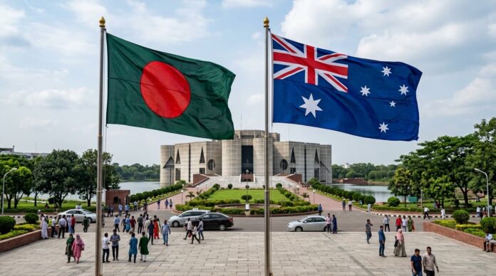 ঢাকায় পররাষ্ট্র মন্ত্রণালয়ে বৈঠকে অস্ট্রেলীয় হাইকমিশনার ও বাংলাদেশের পররাষ্ট্র প্রতিমন্ত্রী।