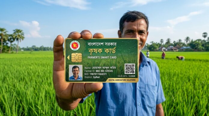বাংলাদেশে ডিজিটাল কৃষক কার্ডের প্রোটোটাইপ ডিজাইন।