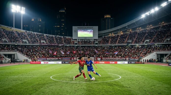 এএফসি অনূর্ধ্ব-২০ নারী এশিয়ান কাপে বাংলাদেশ ও থাইল্যান্ডের ম্যাচের একটি প্রতীকী চিত্র।
