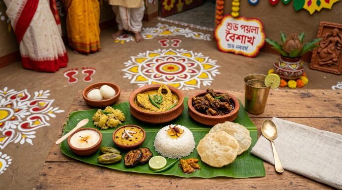 পহেলা বৈশাখের ঐতিহ্যবাহী সর্ষে ইলিশ ও বাঙালির রসনাবিলাসের আয়োজন।