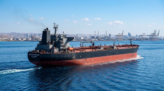 লোহিত সাগর দিয়ে বাংলাদেশে আসা সৌদি তেলের ট্যাঙ্কারের একটি প্রতীকী চিত্র।