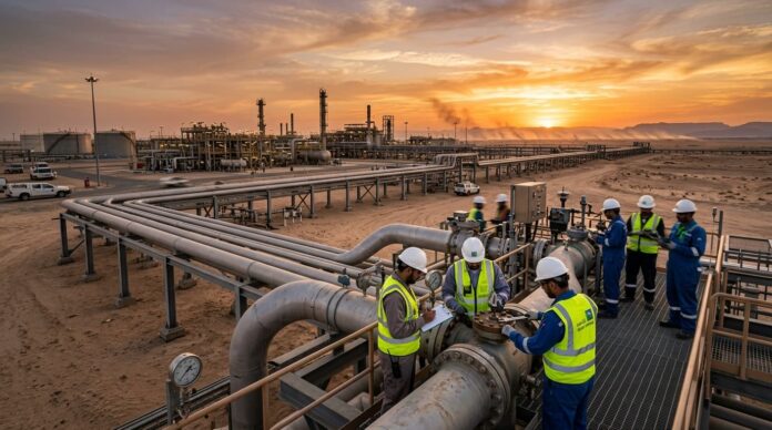 সৌদি আরবের ইস্ট-ওয়েস্ট অয়েল পাইপলাইন মেরামতের পর বর্তমান চিত্র।