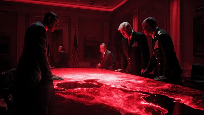 ইরানকে দেওয়া ট্রাম্পের চূড়ান্ত আল্টিমেটাম এবং যুদ্ধের প্রস্তুতির প্রতীকী দৃশ্য।